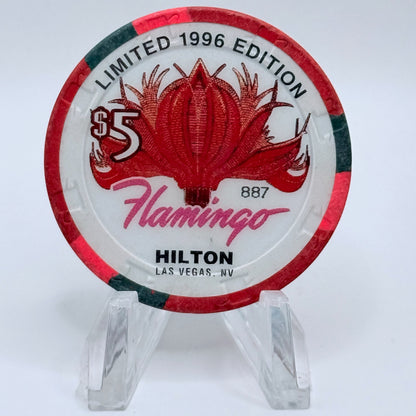 Flamingo Hilton Las Vegas Nevada 1996 'American Classic Car - Baracuda Formula S' Series 2 LE $5 Casino Chip N8265