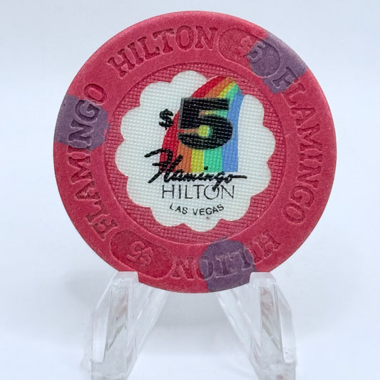 Flamingo Hilton Las Vegas Nevada 1980s $5 Casino Chip N9669