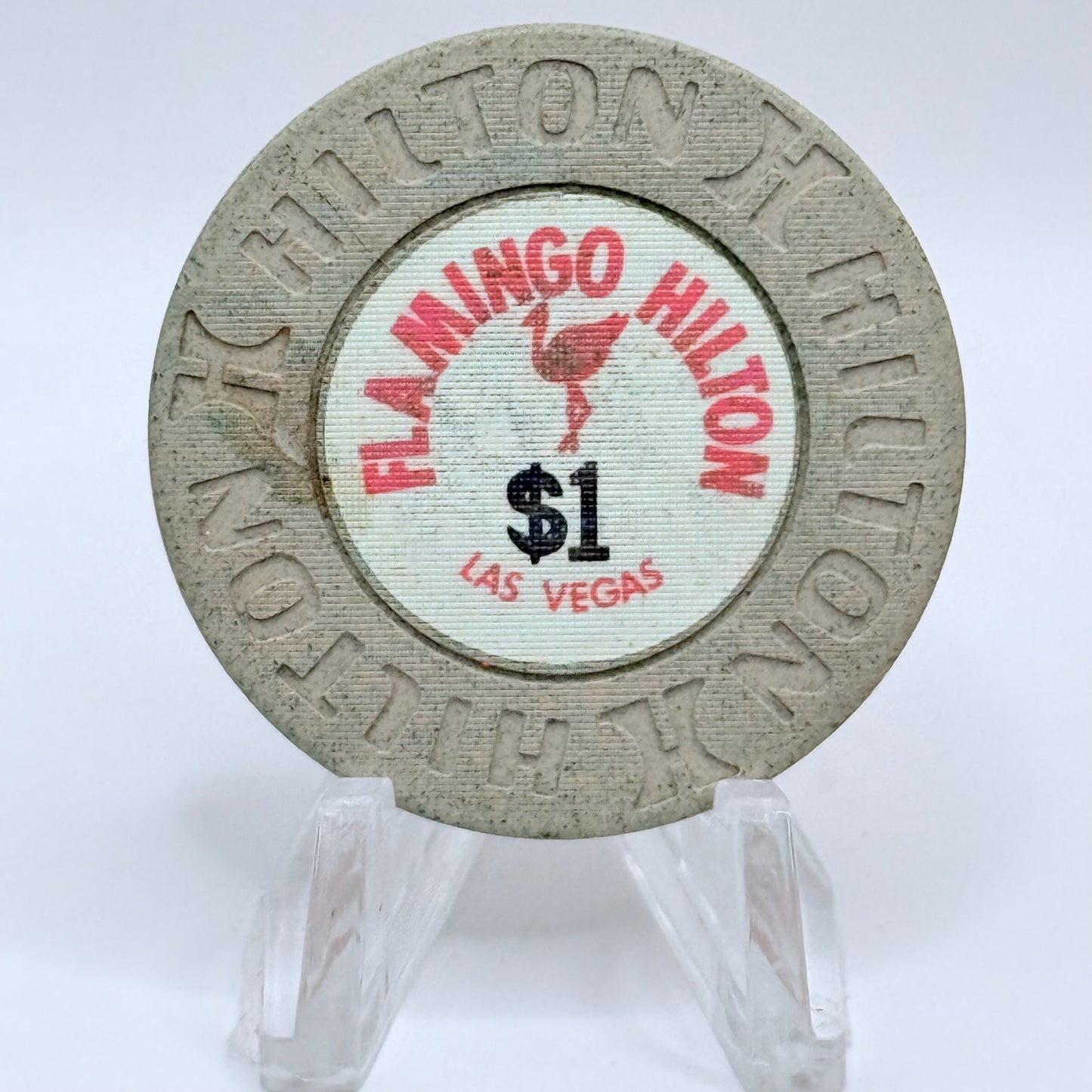 Flamingo Hilton Las Vegas Nevada 1975 LE $1 Casino Chip N4772