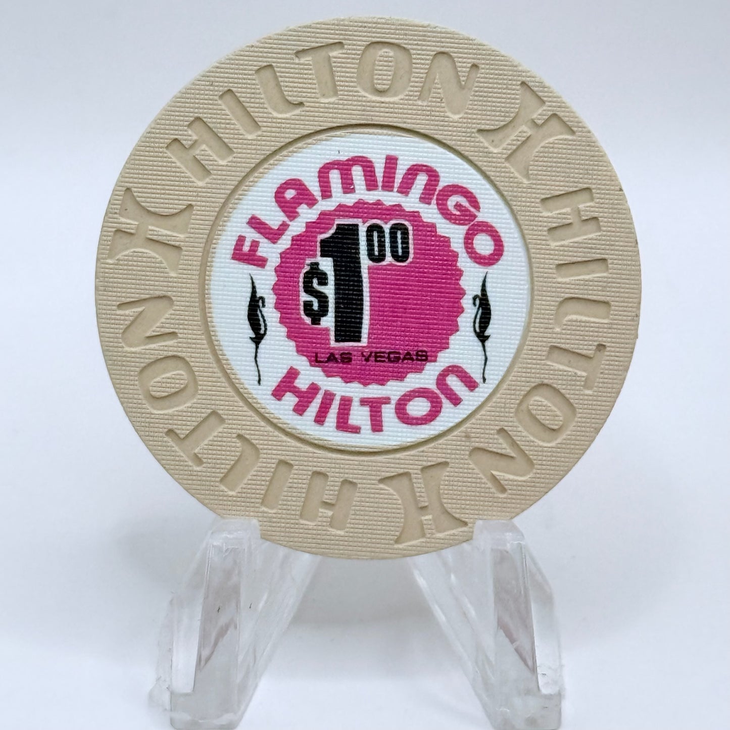 Flamingo Hilton Las Vegas Nevada 1977 LE $1 Casino Chip N1600