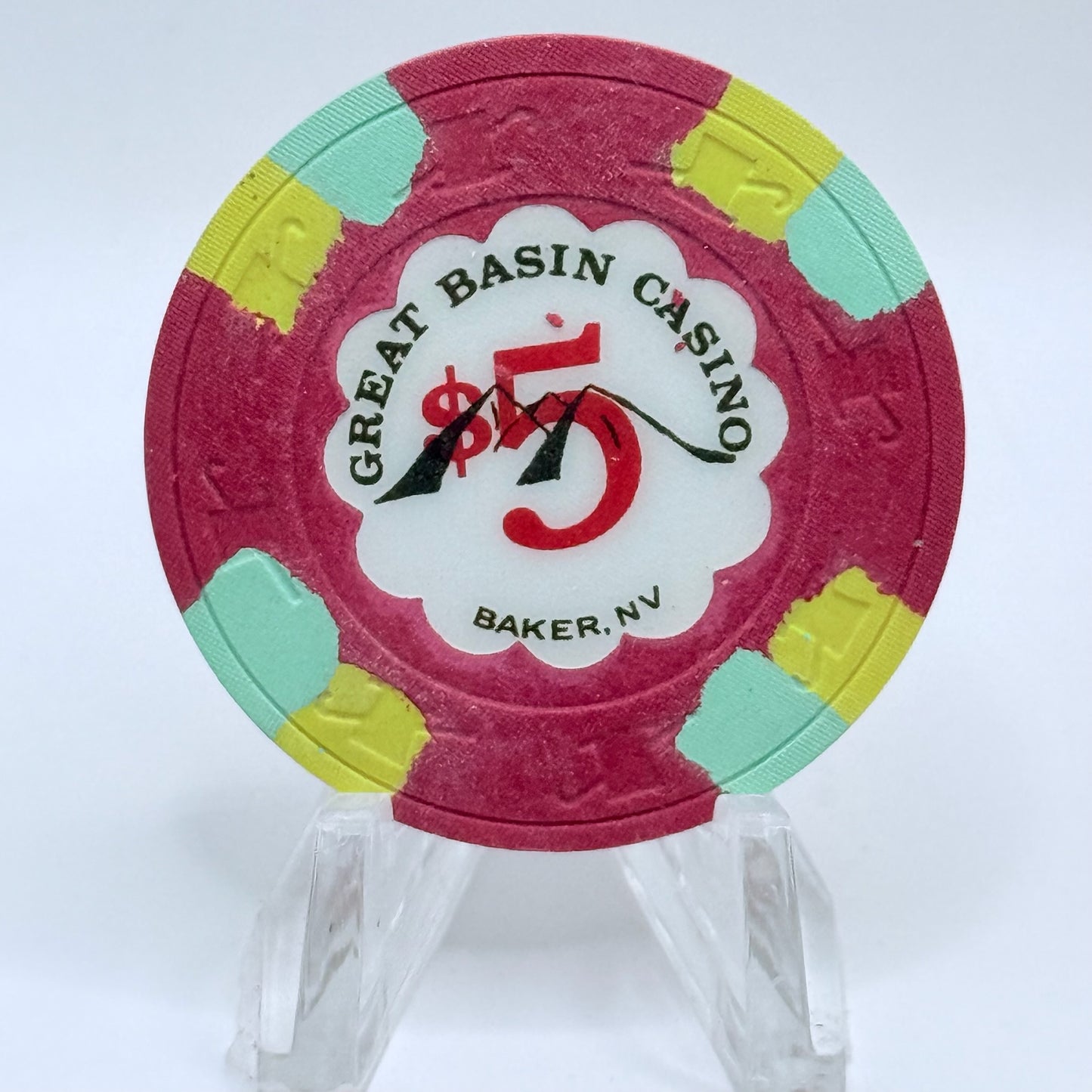 Great Basin Casino Baker Nevada 1981 $5 Casino Chip N2662