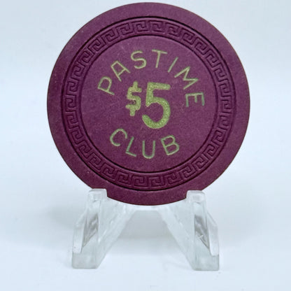 Pastime Club Benicia California $5 Casino Chip