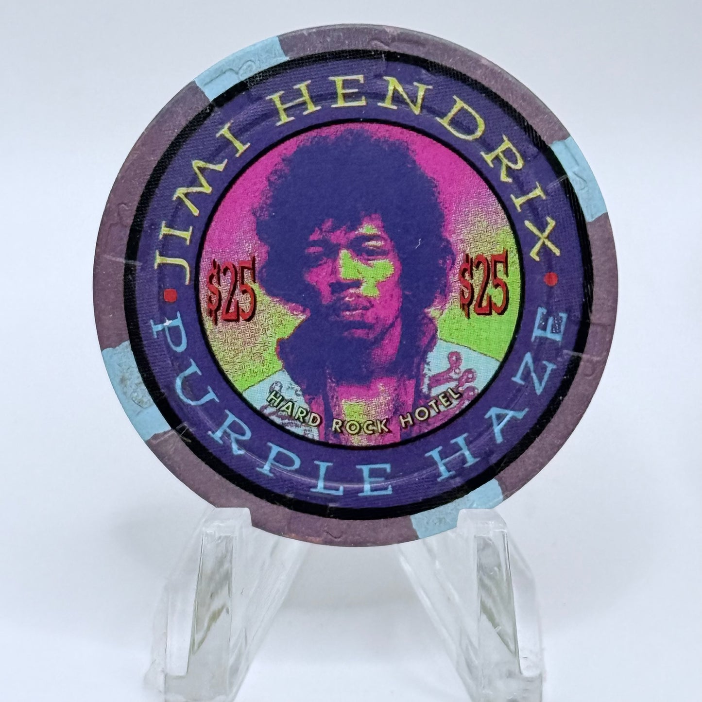 Hard Rock - Las Vegas Las Vegas Nevada 1995 'Jimi Hendrix' LE $25 Casino Chip N2327