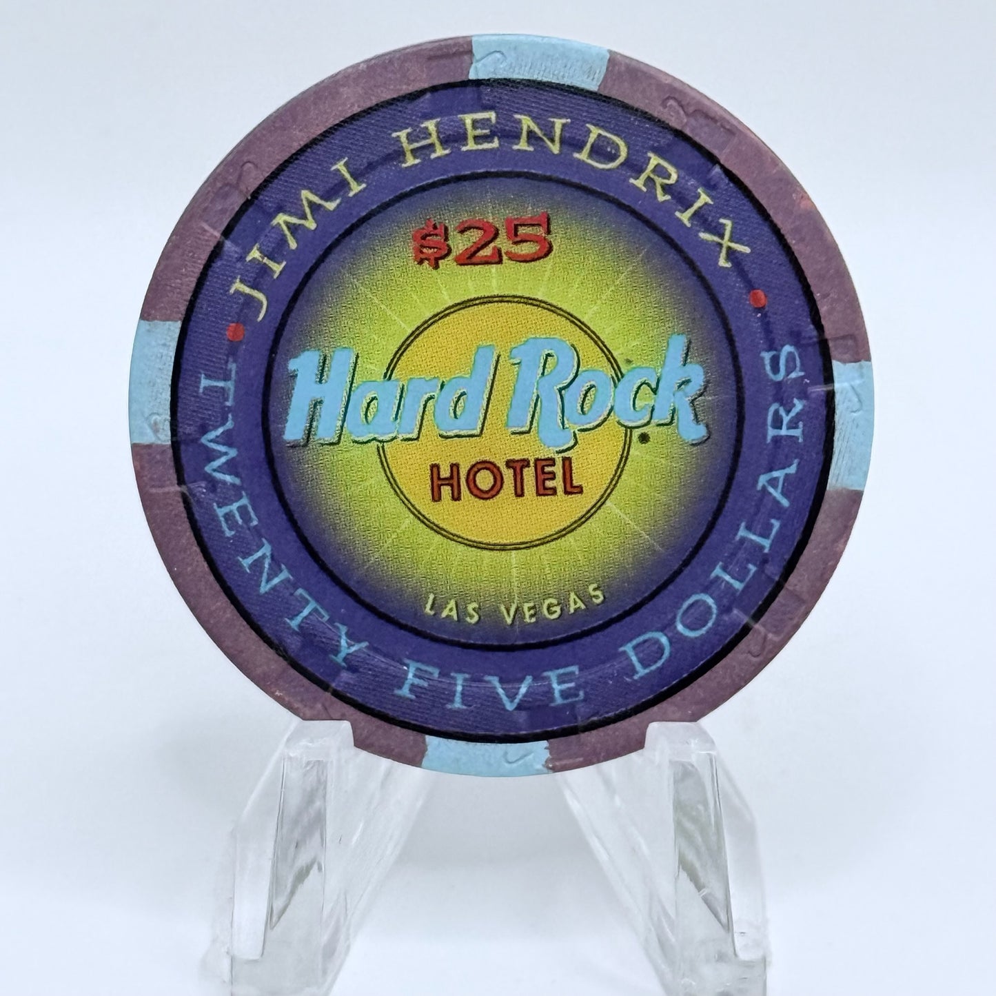 Hard Rock - Las Vegas Las Vegas Nevada 1995 'Jimi Hendrix' LE $25 Casino Chip N2327