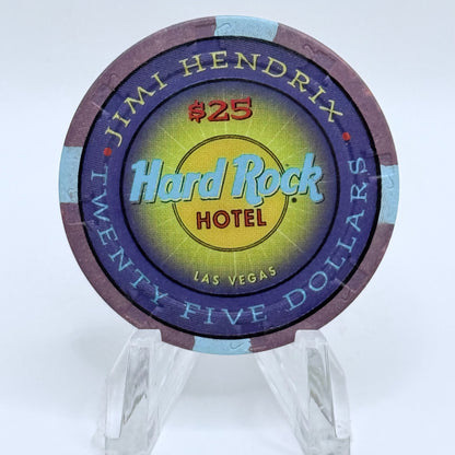 Hard Rock - Las Vegas Las Vegas Nevada 1995 'Jimi Hendrix' LE $25 Casino Chip N2327