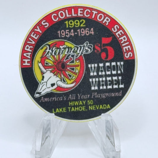 Harvey's (Wagon Wheel) Lake Tahoe Nevada 1992 LE $5 Casino Chip N5147