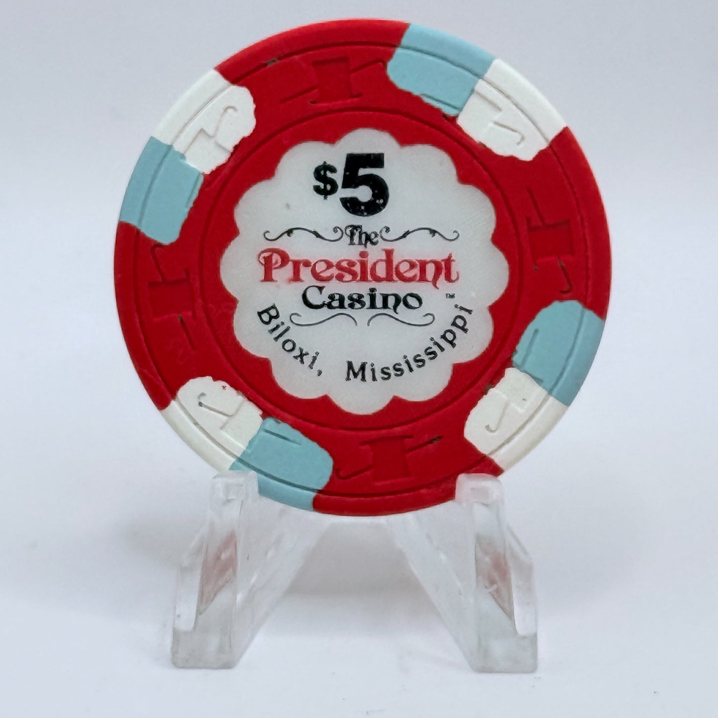 President Biloxi Mississippi Series 3 $5 Casino Chip