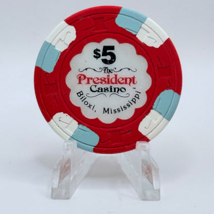 President Biloxi Mississippi Series 3 $5 Casino Chip