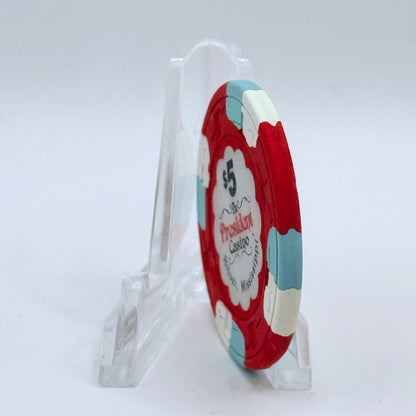 President Biloxi Mississippi Series 3 $5 Casino Chip