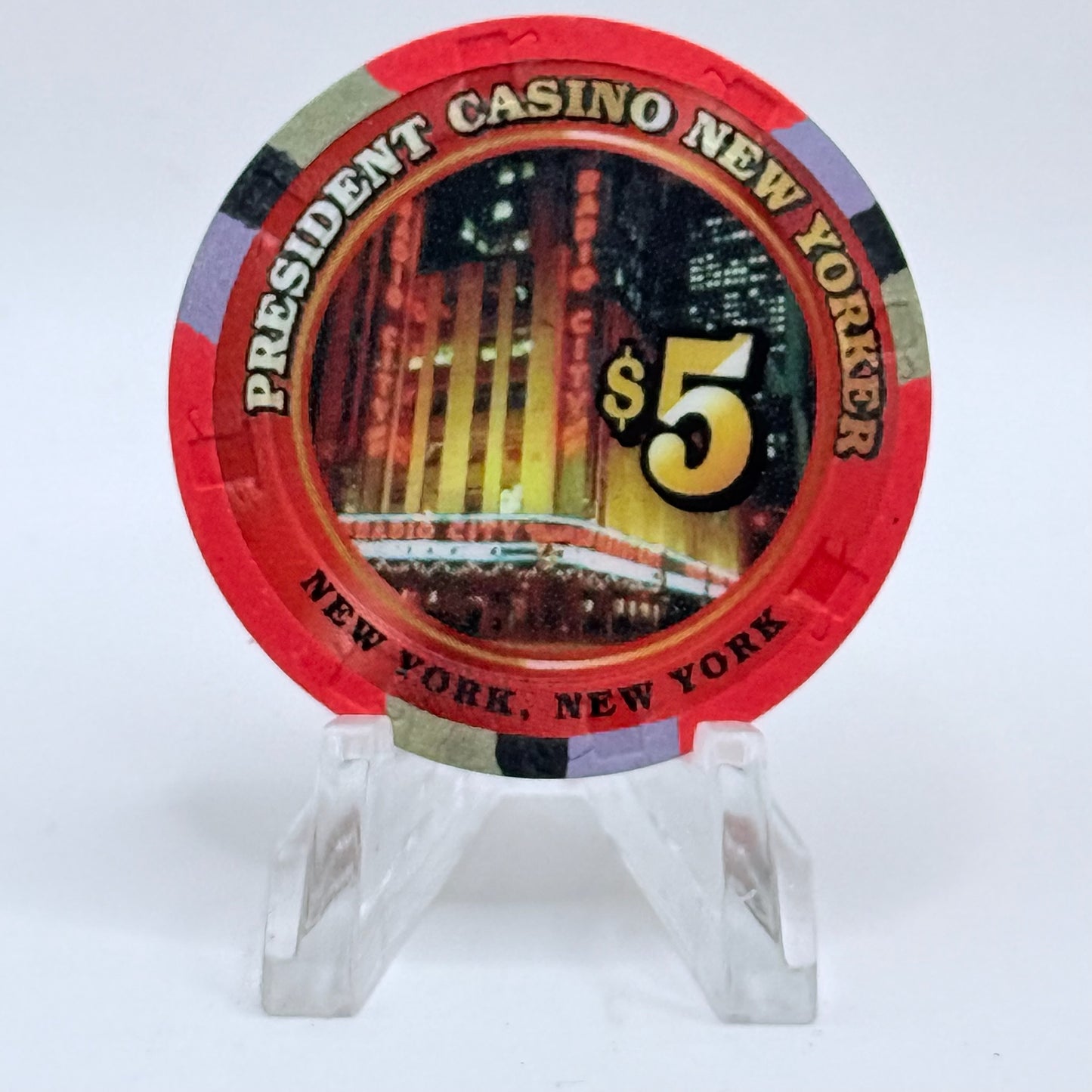 President Casino New Yorker New York New York $5 Casino Chip