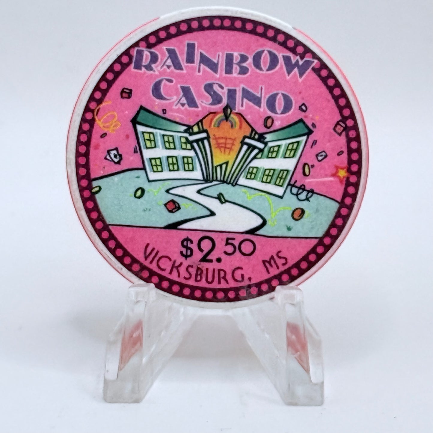 Rainbow Vicksburg Mississippi $2.50 Casino Chip