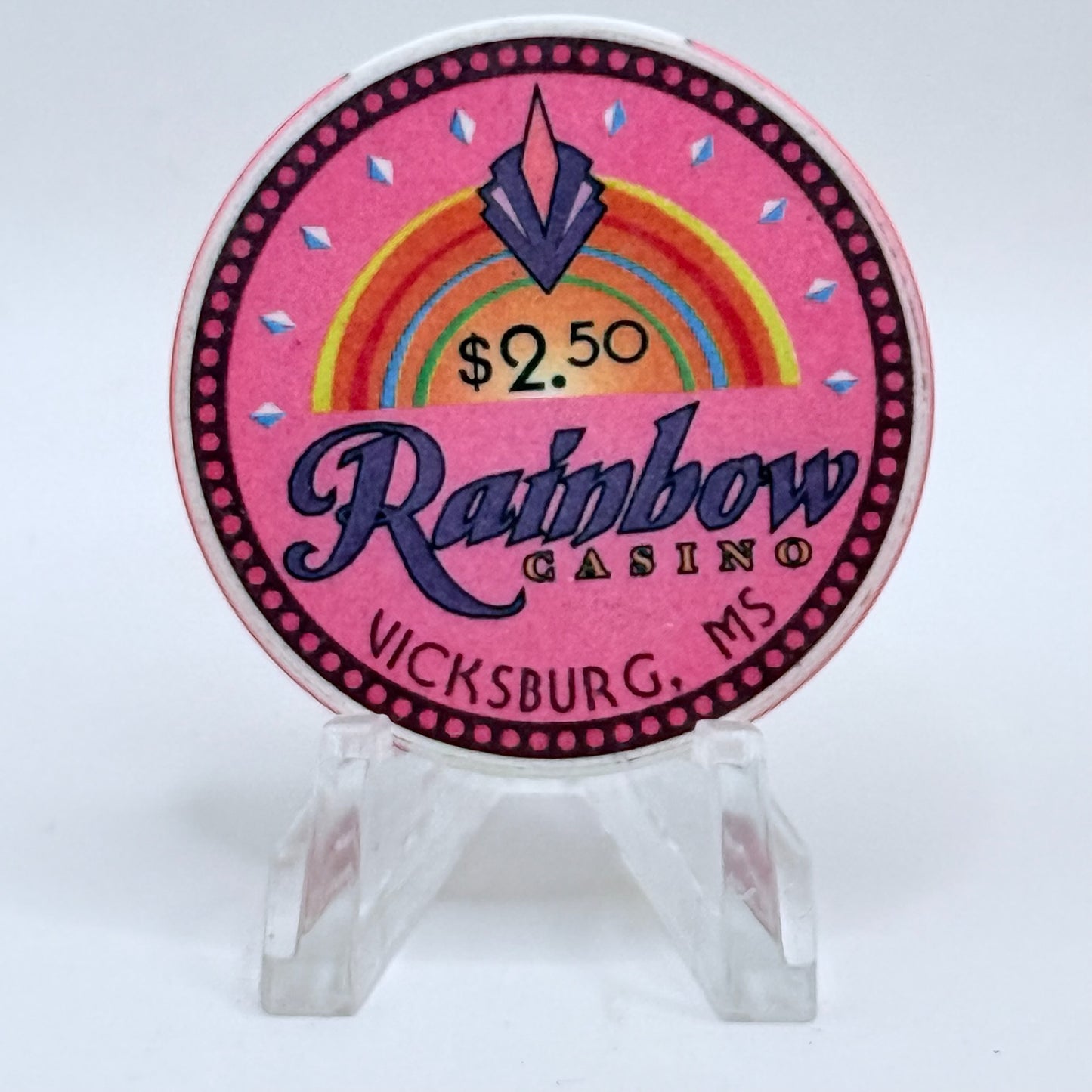 Rainbow Vicksburg Mississippi $2.50 Casino Chip