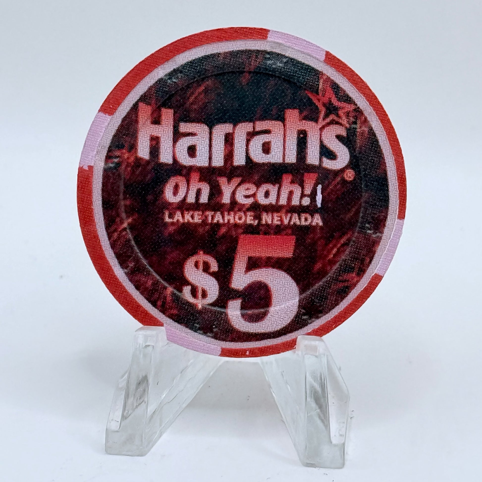 Harrah's Lake Tahoe Nevada 2004 'David Lee Roth' LE $5 Casino Chip E0860
