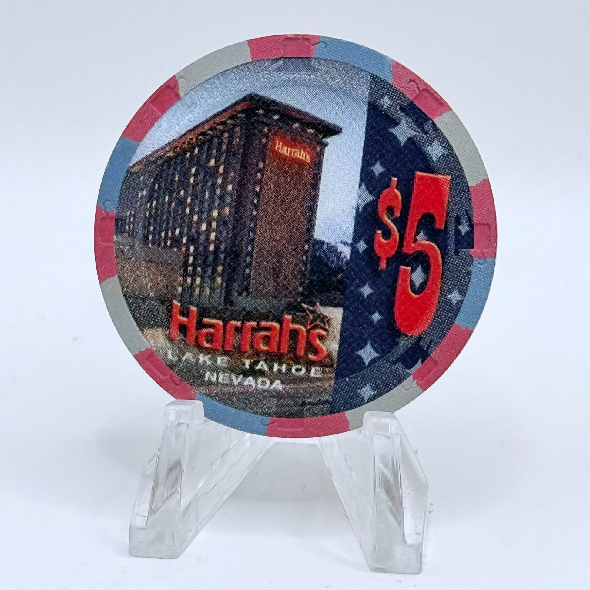 Harrah's Lake Tahoe Nevada 2004 'Smothers Brothers' LE $5 Casino Chip E4098