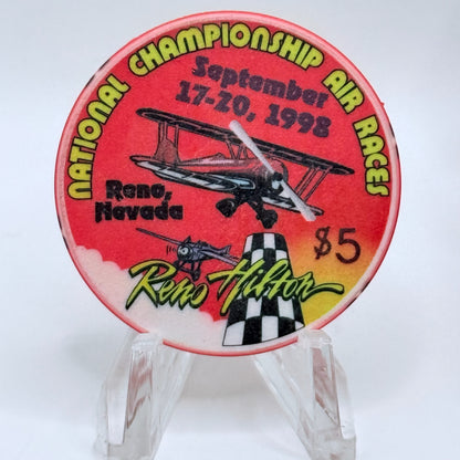 Hilton Resort Reno Nevada 1997 'National Championship Air Race' LE $5 Casino Chip N9932