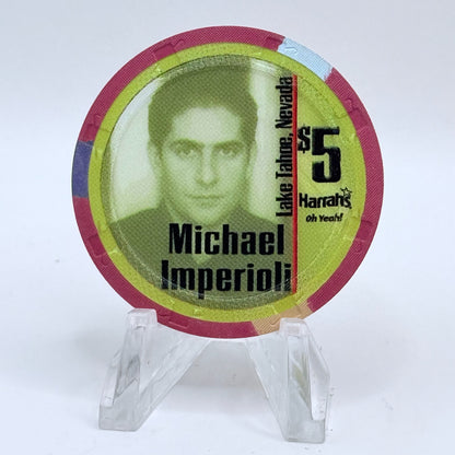 Harrah's Lake Tahoe Nevada 2004 'Michael Imperioli' LE $5 Casino Chip E3256