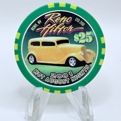 Hilton Resort Reno Nevada 2001 'Hot August Nights' LE $25 Casino Chip V9030