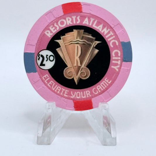Resorts International Atlantic City New Jersey $2.50 Casino Chip