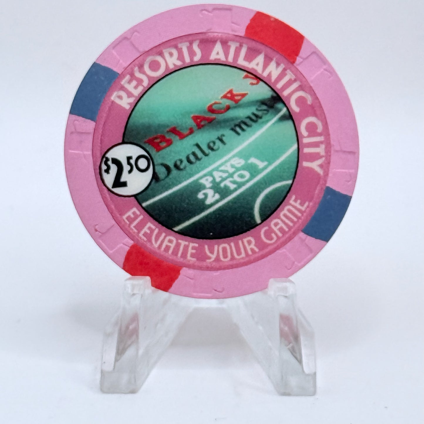 Resorts International Atlantic City New Jersey $2.50 Casino Chip