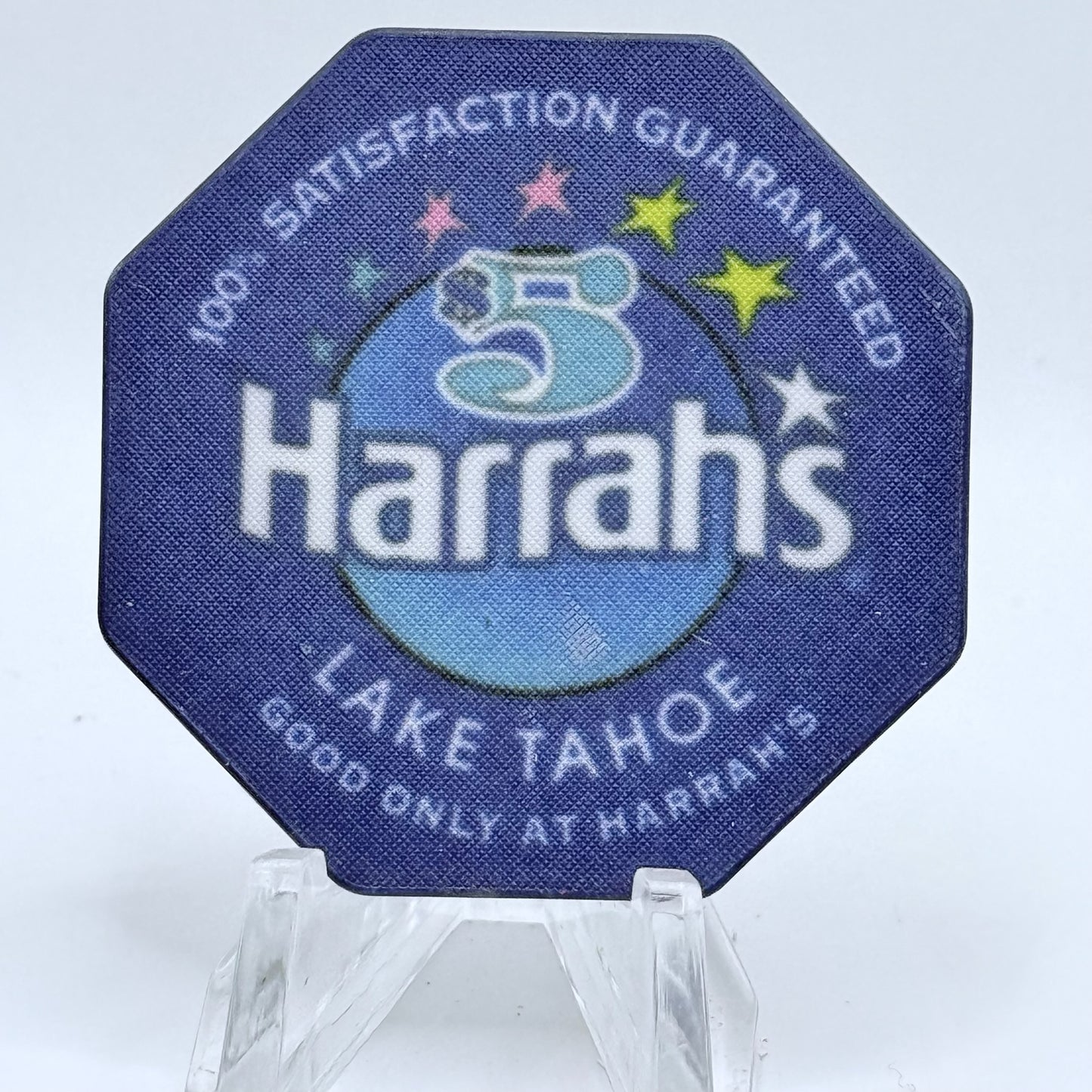 Harrah's Lake Tahoe Nevada 1996 $5 Casino Chip V4450