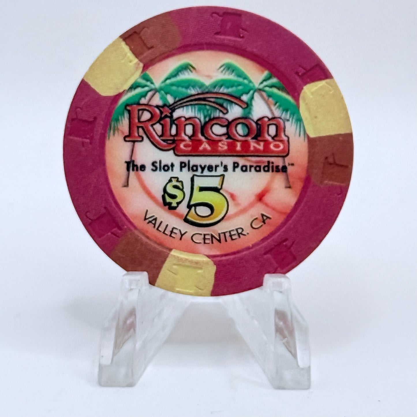 Rincon Casino Valley Center California $5 Casino Chip