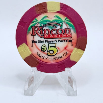 Rincon Casino Valley Center California $5 Casino Chip