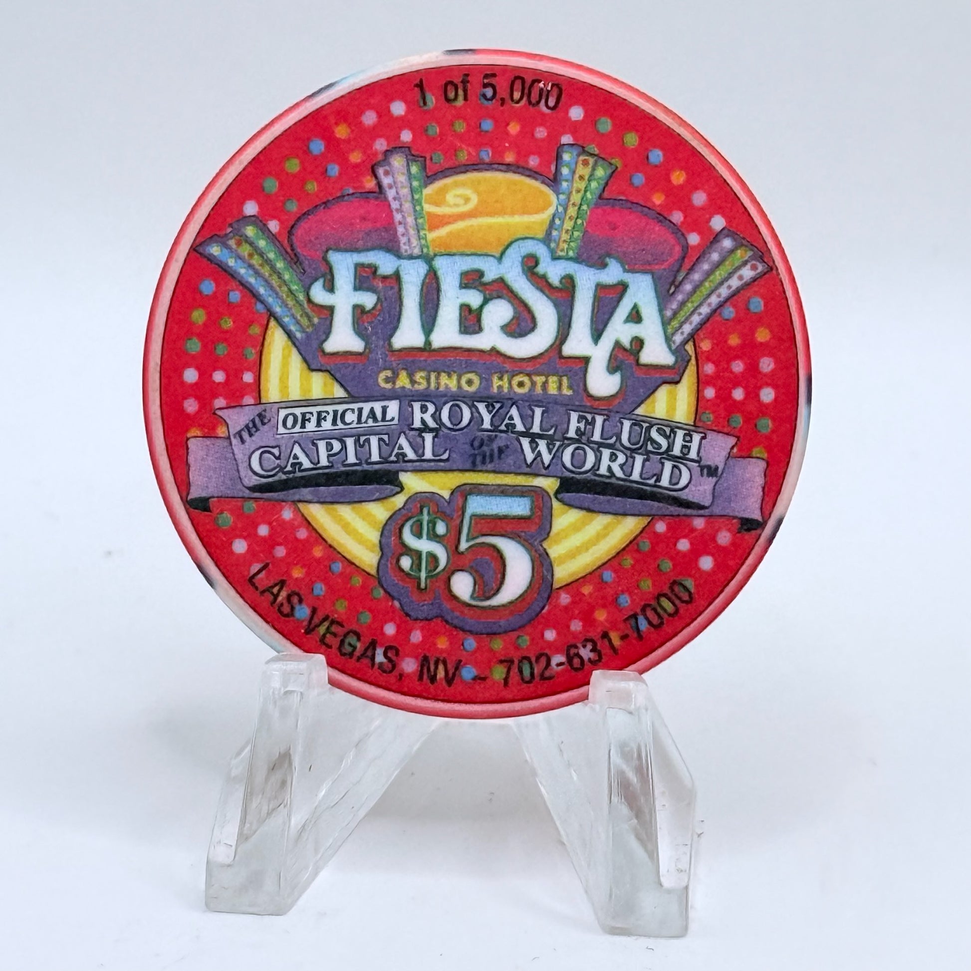 Fiesta Rancho N. Las Vegas Nevada 2001 'John James' LE $5 Casino Chip V8449