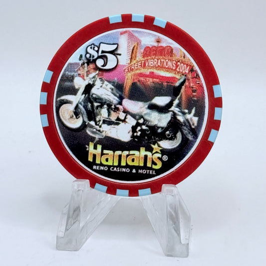 Harrah's Reno Nevada 2004 'Street Vibrations Series' LE $5 Casino Chip E3722