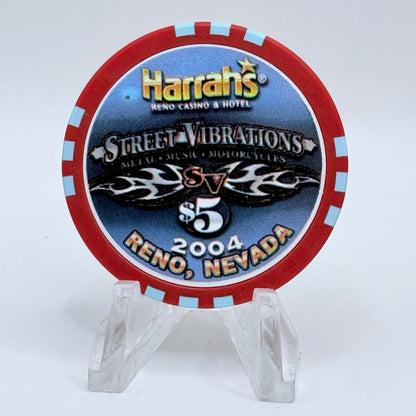 Harrah's Reno Nevada 2004 'Street Vibrations Series' LE $5 Casino Chip E3722