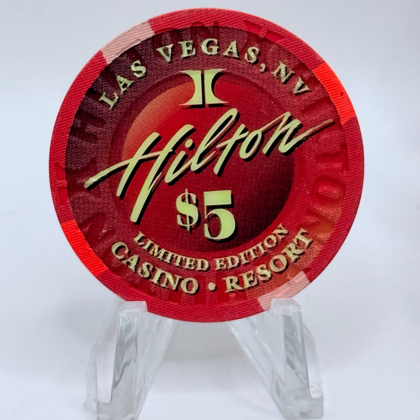 Las Vegas Hilton Las Vegas Nevada 1997 'United States Air Force 50th Anniversary' LE $5 Casino Chip N9926