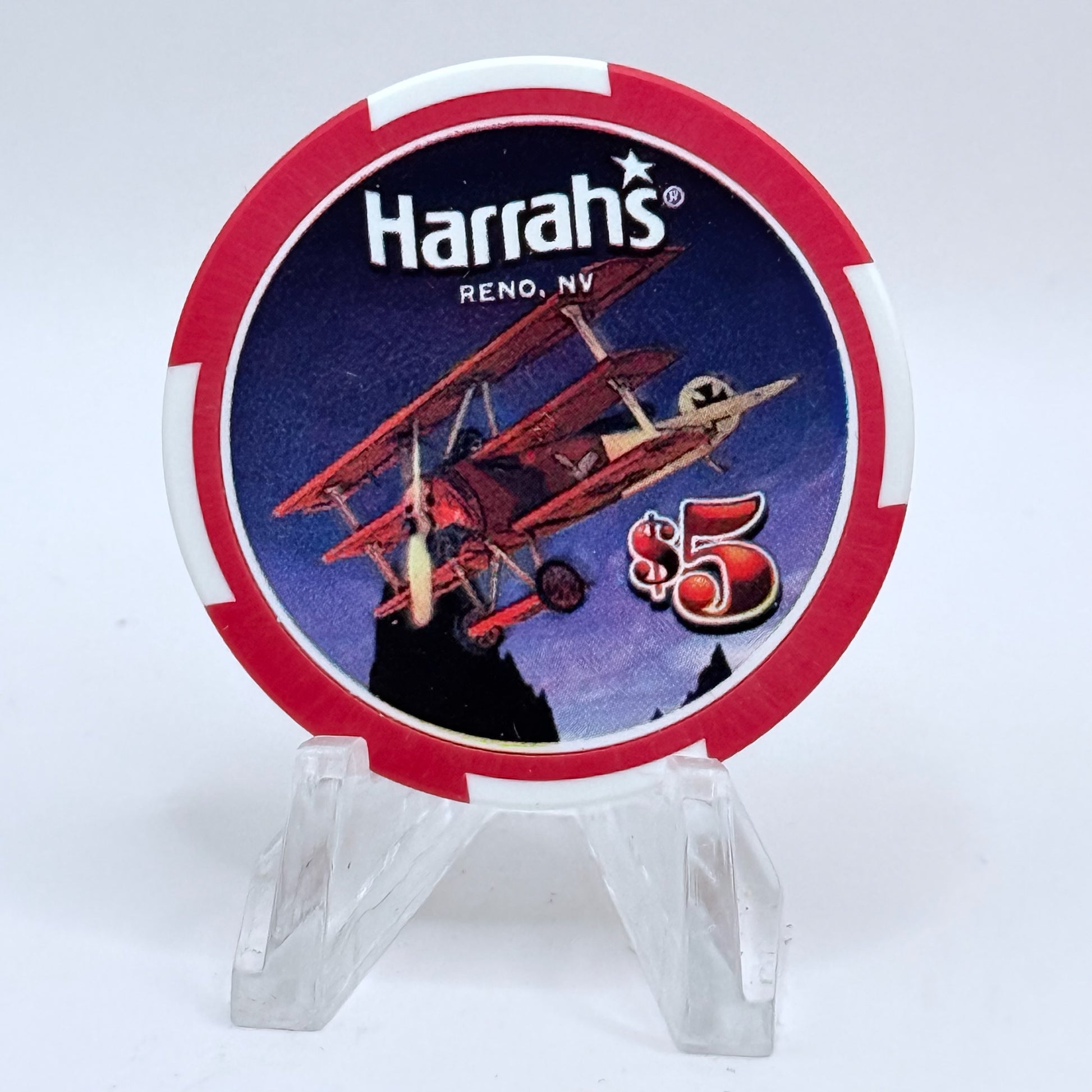 Harrah's Reno Nevada 2004 'Reno Air Races' LE $5 Casino Chip E3949