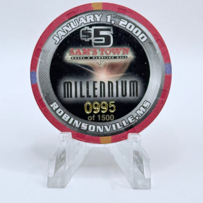 Sam's Town Tunica Mississippi 2000 'Millennium' LE $5 Casino Chip