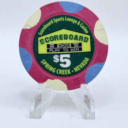 Scoreboard Sports Bar Spring Creek Nevada 2016 $5 Casino Chip