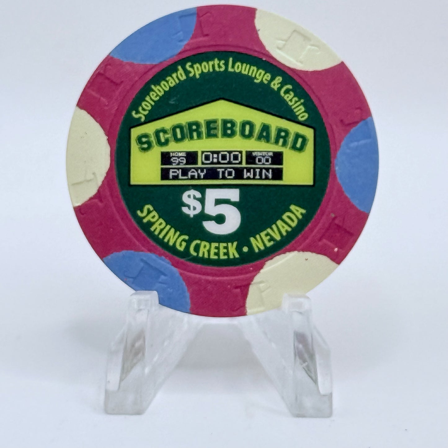 Scoreboard Sports Bar Spring Creek Nevada 2016 $5 Casino Chip