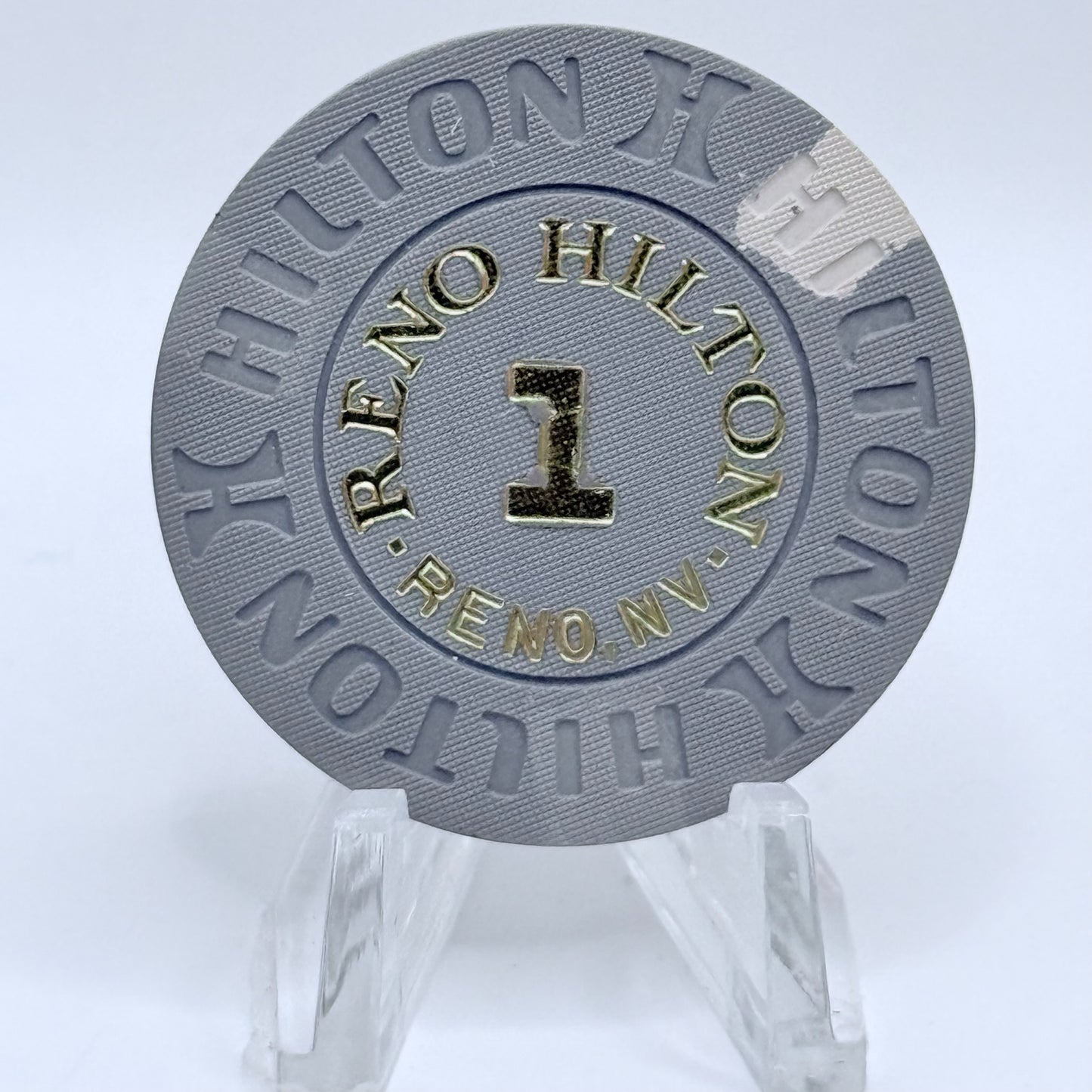 Hilton Reno Reno Nevada 1980s $1 NCV Casino Chip E1182