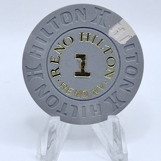 Hilton Reno Reno Nevada 1980s $1 NCV Casino Chip E1182