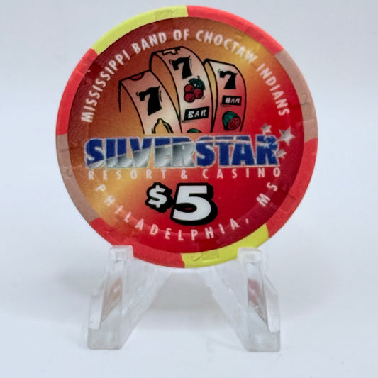 Silver Star Philadelphia Mississippi 1998 $5 Casino Chip