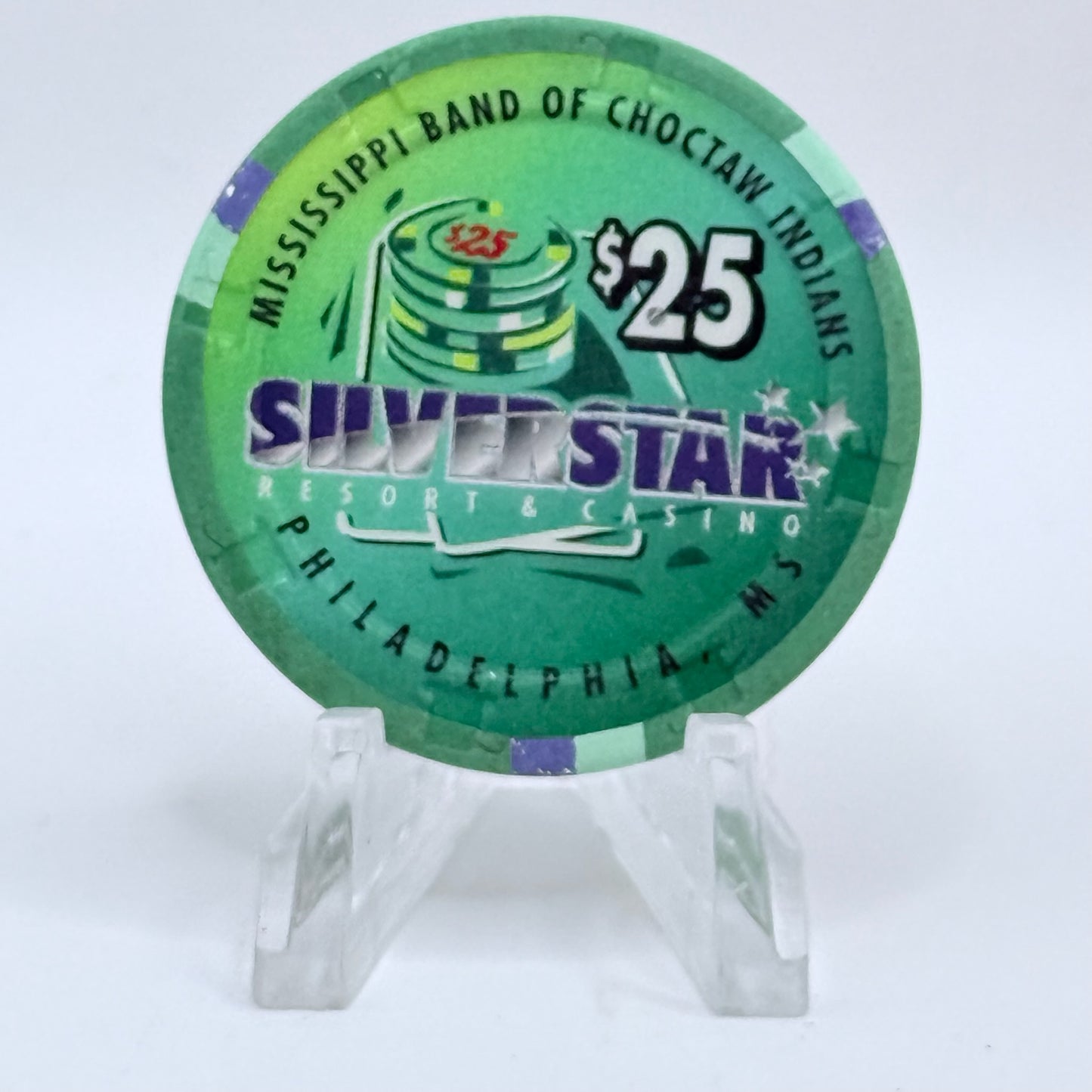 Silver Star Philadelphia Mississippi 1998 $25 Casino Chip