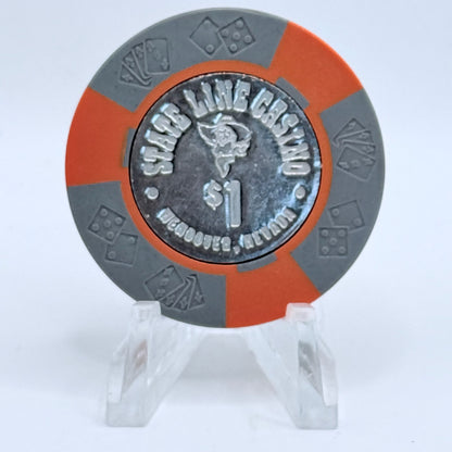 State Line Casino Wendover Nevada 1967 'Smooth Inlay; Large Comma' $1 Casino Chip N0919