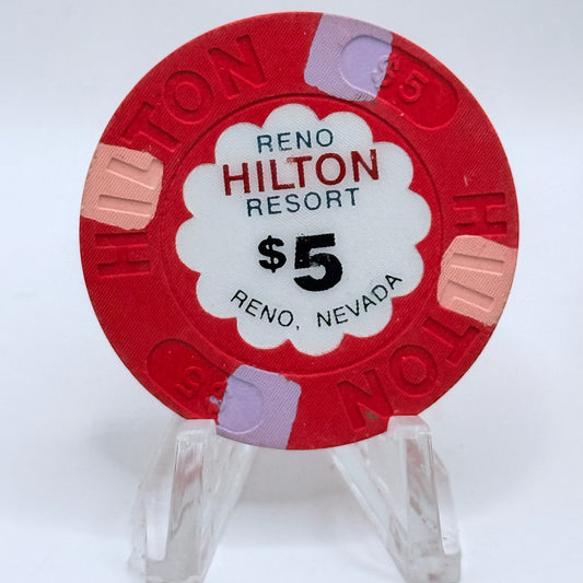 Hilton Resort Reno Nevada 1992 $5 Casino Chip N4533