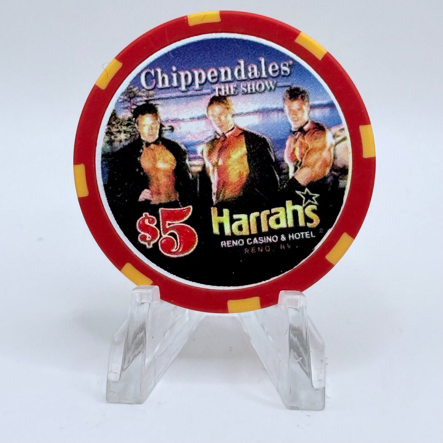 Harrah's Reno Nevada 2006 'Chippendales' LE $5 Casino Chip E5267