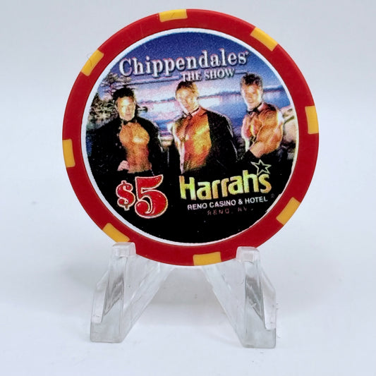 Harrah's Reno Nevada 2006 'Chippendales' LE $5 Casino Chip E5267