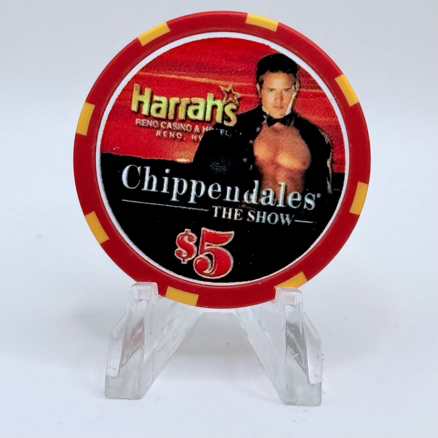 Harrah's Reno Nevada 2006 'Chippendales' LE $5 Casino Chip E5267