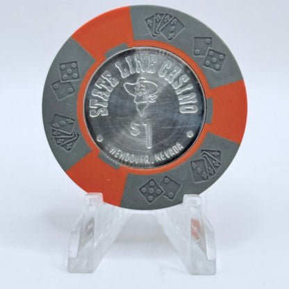 State Line Casino Wendover Nevada 1967 $1 Casino Chip N0920