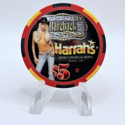 Harrah's Reno Nevada 2005 'Bareback' LE $5 Casino Chip E4929