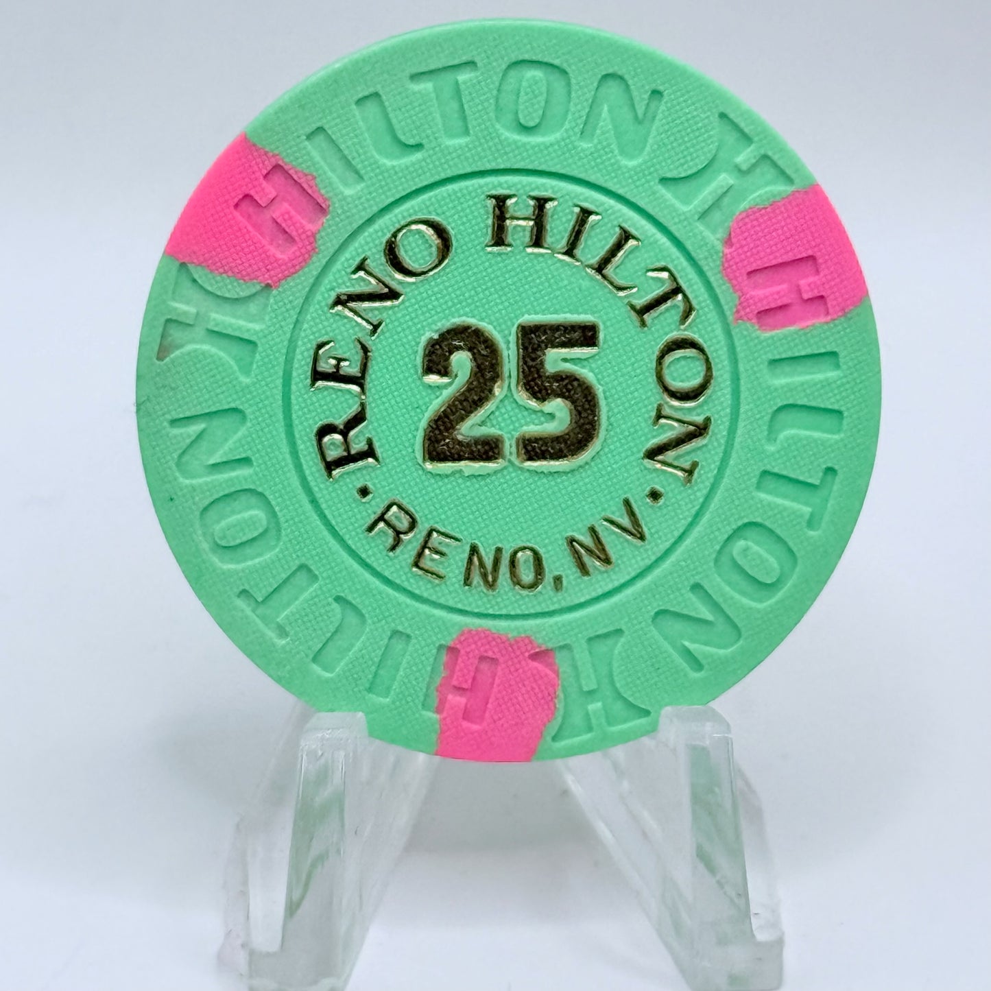 Hilton Reno Reno Nevada 1980s $25 NCV Casino Chip E1188
