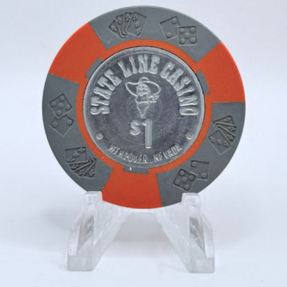 State Line Casino Wendover Nevada 1967 $1 Casino Chip N0920.E
