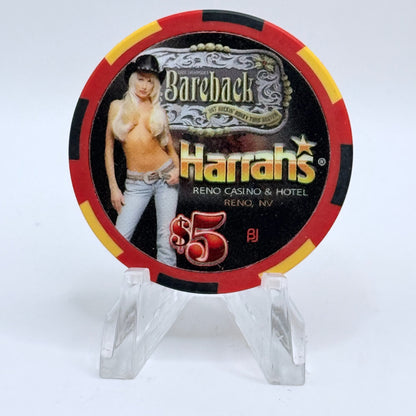 Harrah's Reno Nevada 2005 'Bareback' LE $5 Casino Chip E4929
