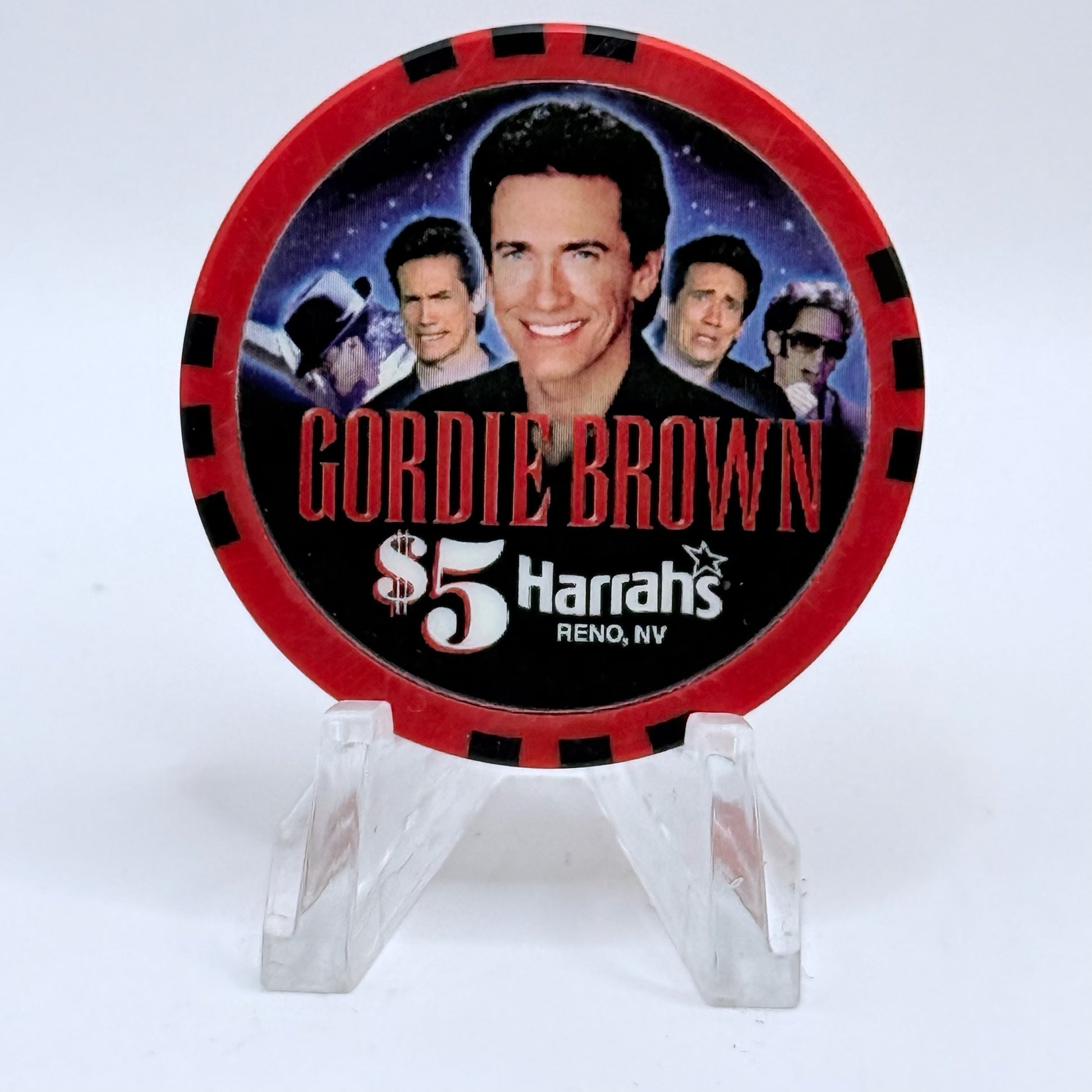 Harrah's Reno Nevada 2002 'Gordie Brown' LE $5 Casino Chip E1005