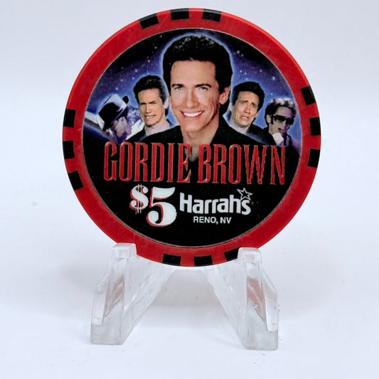 Harrah's Reno Nevada 2002 'Gordie Brown' LE $5 Casino Chip E1005